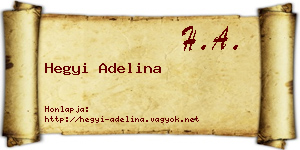 Hegyi Adelina névjegykártya